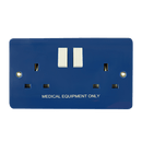 Click Scolmore CMA637BL 13A 2G DP SW BLUE MEDICAL SOCKET TE CE