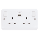 Click Scolmore CMA786 2G 13A TYPE A & C USB SKT 4.2A CMA