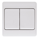 Click Scolmore CMA812 10AX 2 Gang 2 Way Wide Rocker Switch