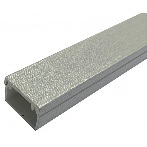 FSA2ALU-3 25x16mm Aluminium Effect, Self-Adhesive PVC Mini-Trunking  (3 X 1M Lengths)