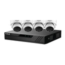 Eagle CV - 8IP - 4DOME - 2TB - W 4MP IP Full - Colour CCTV Kit w/ NVR & 4 Cameras - White - QVIS Security - Falcon Electrical