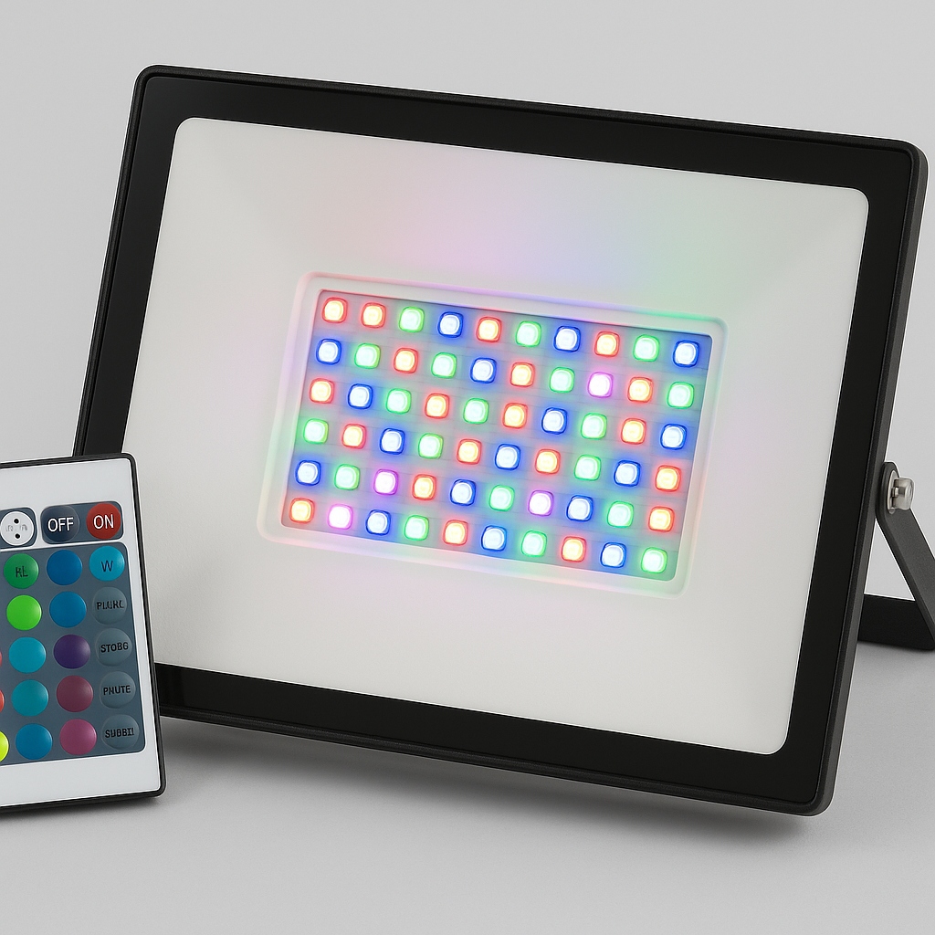 Mlla Led Knightsbridge MLA FLG20RGB 230V IP65 20W RGB LED Black Die-cast Alumin