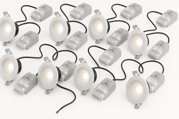 Knightsbridge MLA CYRFS10 CyroLED Fixed - Pack of 10 - Fire Rated IP65 Downlight with 2 x Wattage and 4 x CCT (No Bezel)