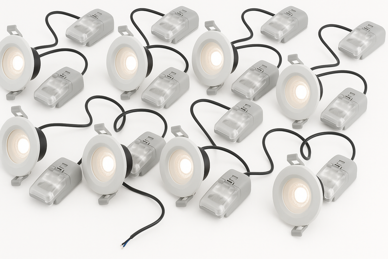 Knightsbridge MLA CYRFS10 CyroLED Fixed - Pack of 10 - Fire Rated IP65 Downlight with 2 x Wattage and 4 x CCT (No Bezel)