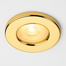 Saxby ShieldECO Waterproof (IP65), Fire Rated, Colour Changing (CCT), Dimmable LED Polished Brass (Gold Effect) Brass Downlight