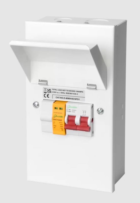 Danson E-MM044E/SPD1 4 modules Consumer Unit 100A Switch disconnector ...