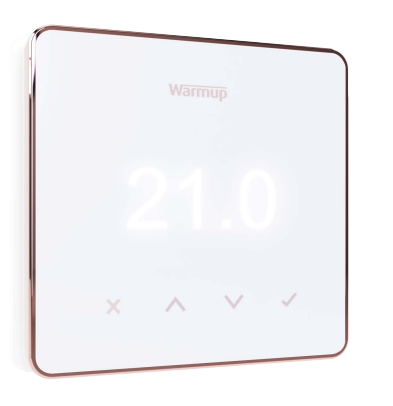 Warmup ELM-01-WH-RG ELEMENT WiFi Underfloor Heating Controller (White + Rose Gold)