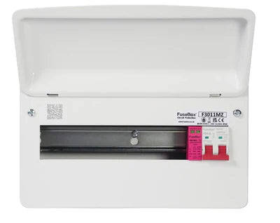 Fusebox F2010MX 10-way (Now 11-Way) Consumer Unit with 100A Isolator + T2 SPD & Tail Clamp ( Now F3011MZ)
