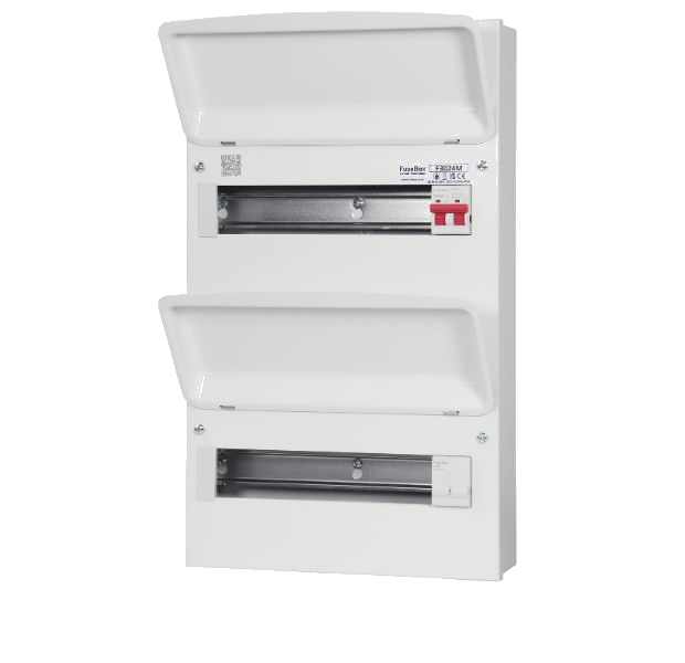 Fusebox F3024M 24-way (12/12) Double Bank (100A Main Switch) (Replacement of F2022M)