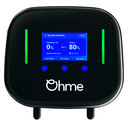 Ohme HomePro-5 7.4kW Tethered Type 2 EV Charger w/ 5M Charging Cable & LCD Screen