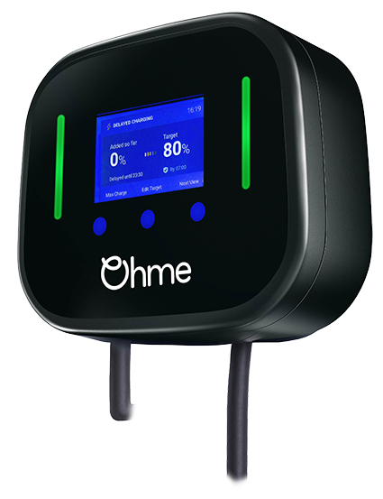 Ohme HomePro-5 7.4kW Tethered Type 2 EV Charger w/ 5M Charging Cable & LCD Screen