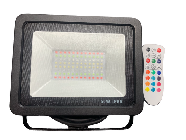 Modlux FL-50W-ACS-RGBW Adjustable RGB Floodlight w. Remote Control