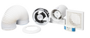 Manrose LEDSLKTC - Showerlite In-Line Fan Kit Cool White LED & Timer 100mm