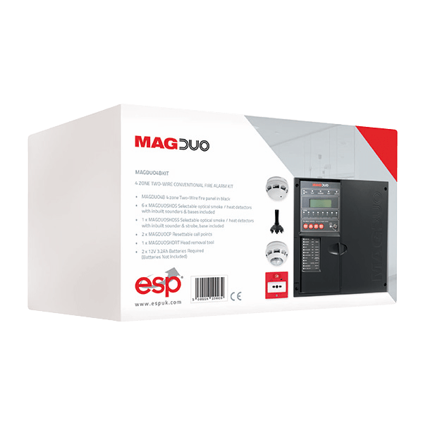 ESP MAGDUO4BKIT 4 Zone 2 Wire Fire Panel Kit Black