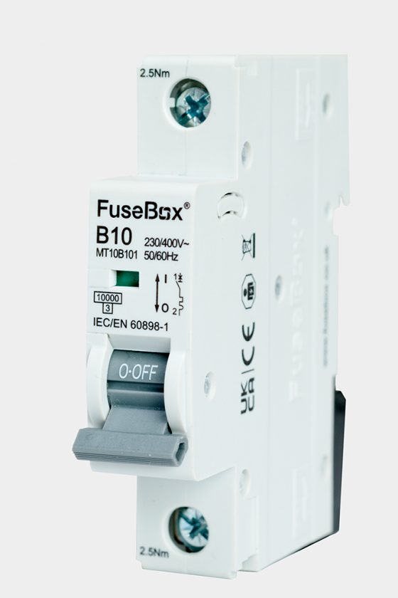 Fusebox MT10B101 3 Phase, MCB, Single Pole 10A 10kA,Curve B