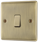 BG NAB12 Nexus Metal Antique Brass Single, 2 way switch