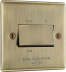 BG NAB15 Nexus Metal Antique Brass Triple pole fan isolator