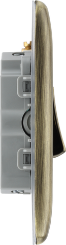 BG NAB15 Nexus Metal Antique Brass Triple pole fan isolator