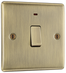 BG NAB31 Nexus Metal Antique Brass 20A, double pole, with indicator