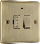 BG NAB52 Nexus Metal Antique Brass Switched and fused with indicator