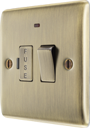 BG NAB52 Nexus Metal Antique Brass Switched and fused with indicator
