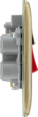 BG NAB70B Nexus Metal Antique Brass 45A double pole, with switched socket and indicators