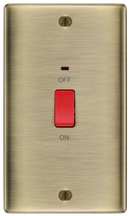 BG NAB72 Nexus Metal Antique Brass 45A, double pole, large plate, with indicator