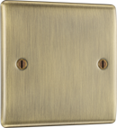 BG NAB94 Nexus Metal Antique Brass Single, blank plate