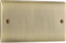 BG NAB95 Nexus Metal Antique Brass Double, blank plate
