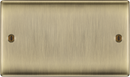 BG NAB95 Nexus Metal Antique Brass Double, blank plate