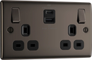 BG NBN22UAC45B Double switched single pole, with USB A + C (45W)