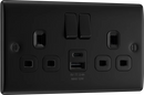 BG NFB22UAC12B Double switched single pole, with USB A + C (12W)