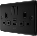 BG NFB22UAC12B Double switched single pole, with USB A + C (12W)