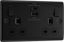 BG NFB22UAC45B Double Switched Single Pole Socket, with USB A + C (45W)