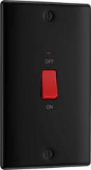 BG NFB72 45A, Double Pole Socket, Large Plate, with Indicator