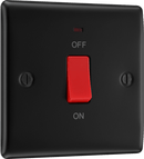 BG NFB74 45A, Double Pole Socket, Single Plate, with Indicator