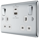 BG NPC22UAC45W Double switched single pole, with USB A + C (45W)