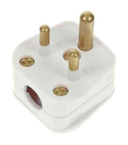 Mixed PT2AW White 2a Round pin plug tops
