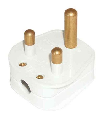 Mixed PT5AW White 5a Round pin plug tops