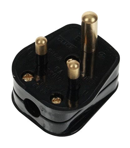 Mixed PT5AB Black 2a Round pin plug tops