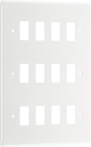 BG R812 Frontplate, 12 Gang, Rectangular