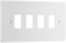 BG R84 Frontplate, 4 Gang,  Rectangular