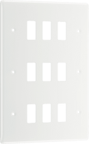 BG R89 Frontplate, 9 Gang Rectangular