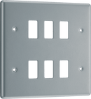 BG RMC6 Frontplate, 6 Gang