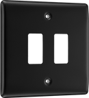 BG RNFB2 2 Module Grid Frontplate, Square