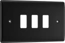 BG RNFB3 3 Module Grid Frontplate, Rectangular