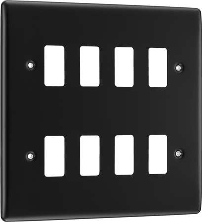BG RNFB8 8 Module Grid Frontplate, Square