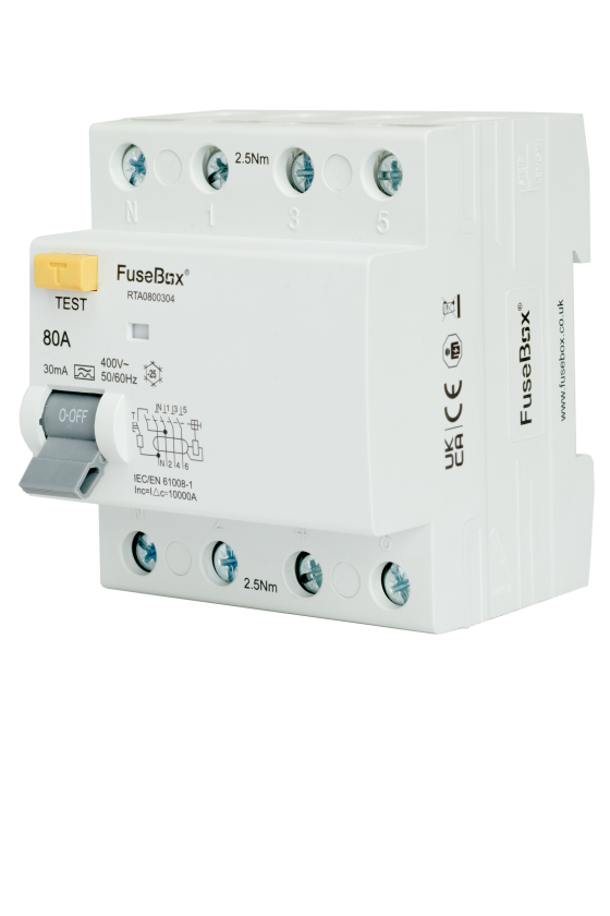 Fusebox RTA0800304 3 Phase, RCD, 80A 30mA, 4P, Type A