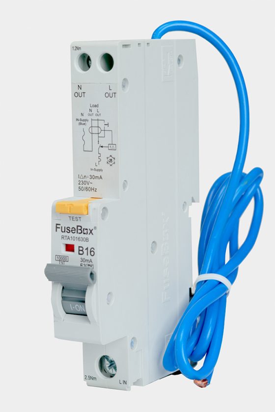 Fusebox RTA101630B 3 Phase,RCBO, 16A 30mA 10kA Type A Curve B