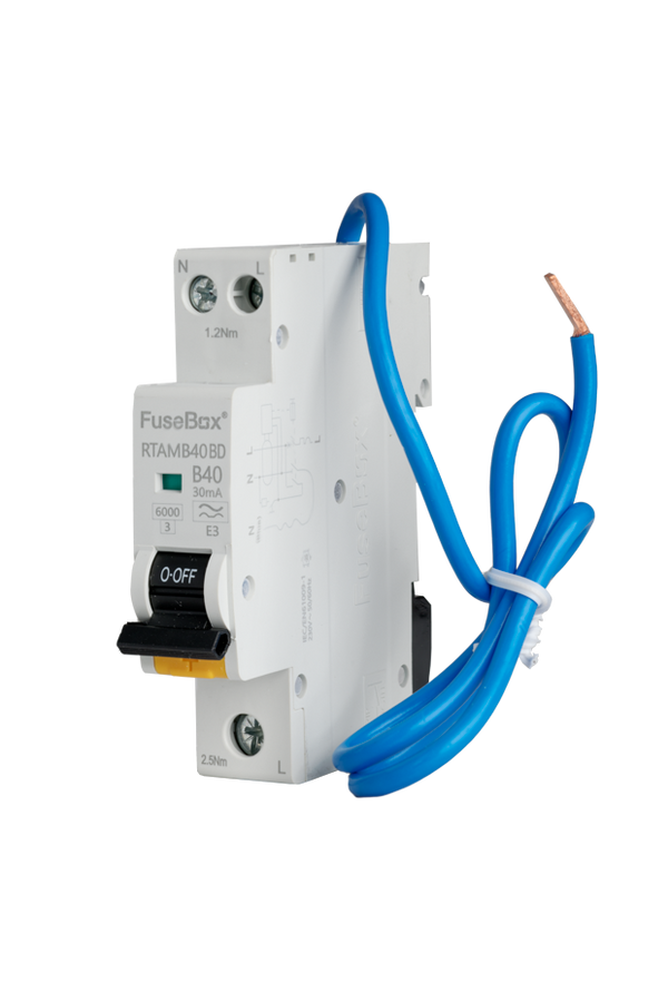 Fusebox RTAMB40BD Bi-Directional MINI 40A B RCBO 1P+N (sw) 30mA 6kA